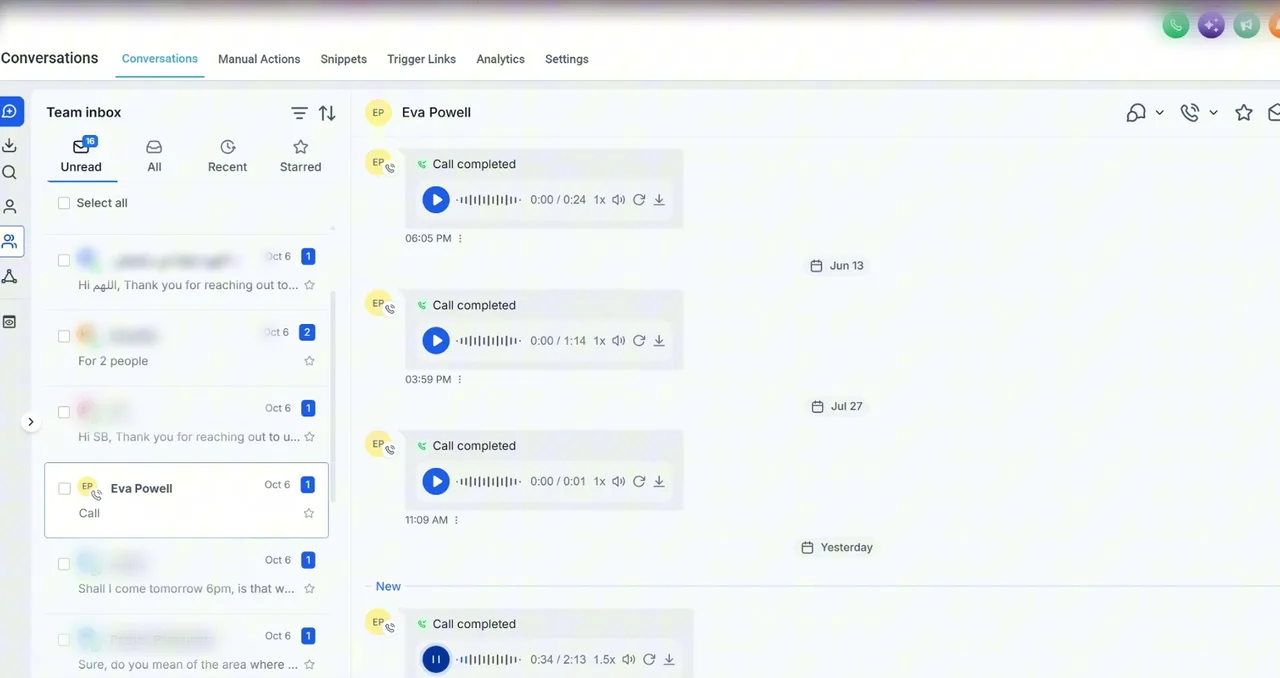 Still from the walkthrough video: The AI receptionist answering a live call